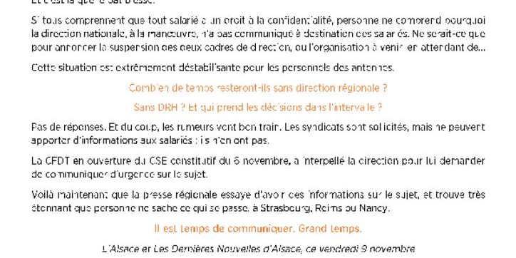 FRANCE 3 GRAND EST : ALLÔ Y'A QUELQU'UN ??? | CFDT - FTV ...